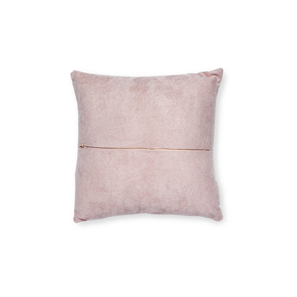 Square Viking Pillow - Pink Back (Black)