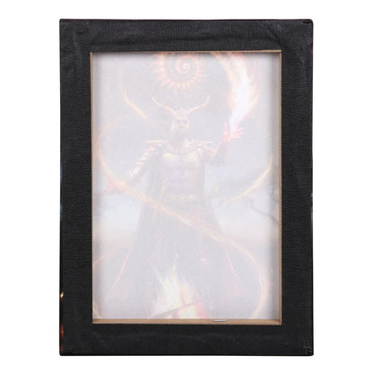 19x25cm Fire Element Wizard Canvas Plaque by Anne Stokes