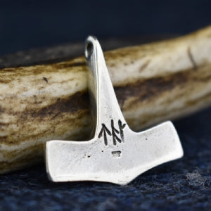 925 Sterling Silver Danish Hammered Hammer Pendant