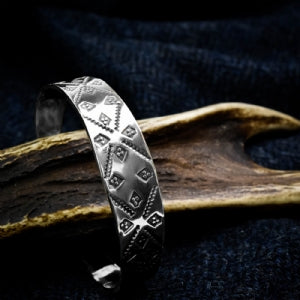 Sterling Silver Stamped Cuff Bracelet