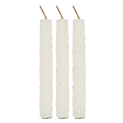Set of 6 Cream Beeswax Spell Candles