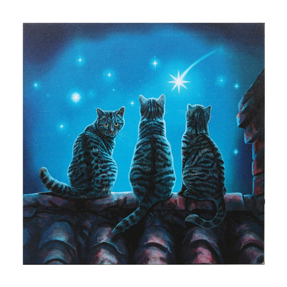 Wish Upon A Star Light Up Canvas Plaque by Lisa Parker