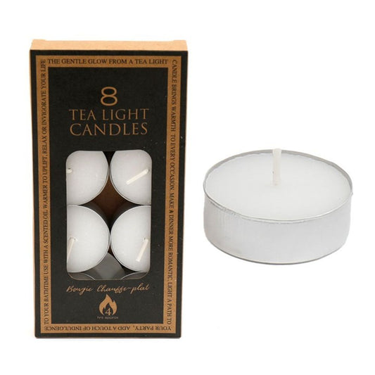 Pack of 8 (4-Hour) Unscented Tealight Candles