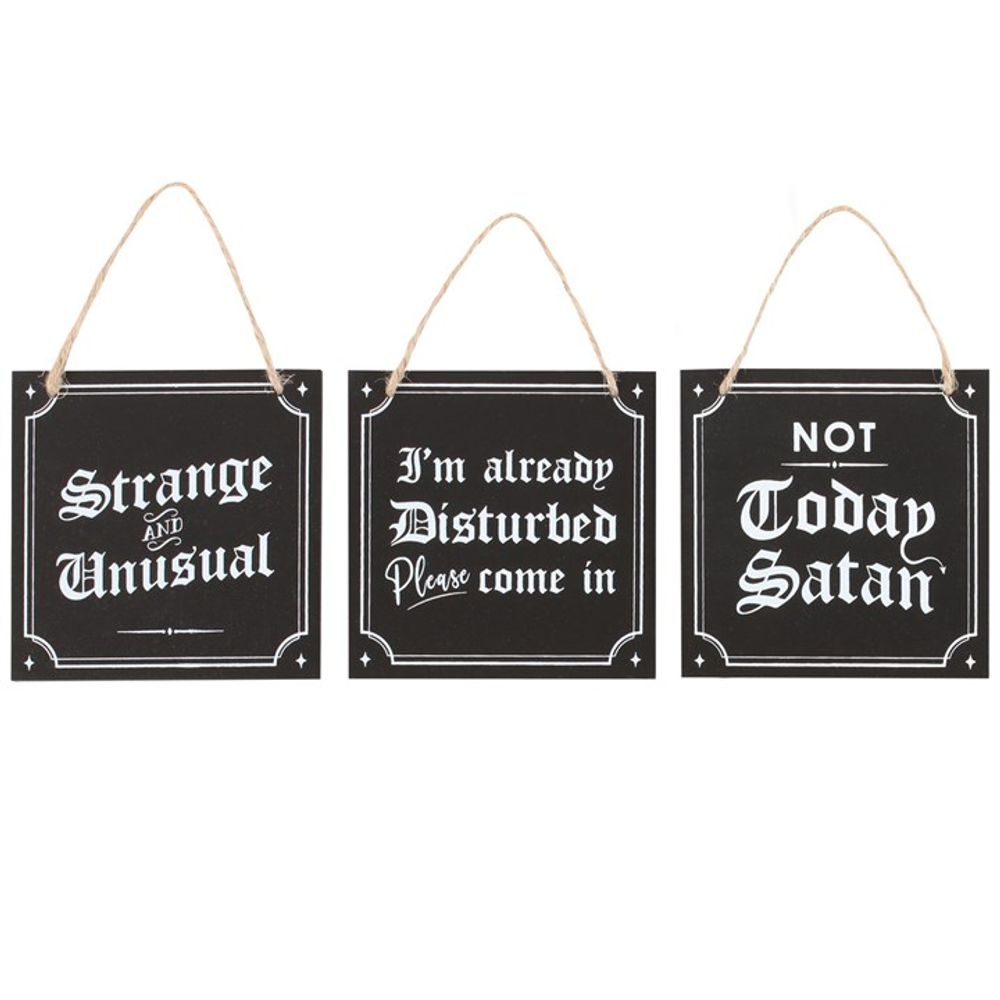 Set of 12 Gothic Mini Signs